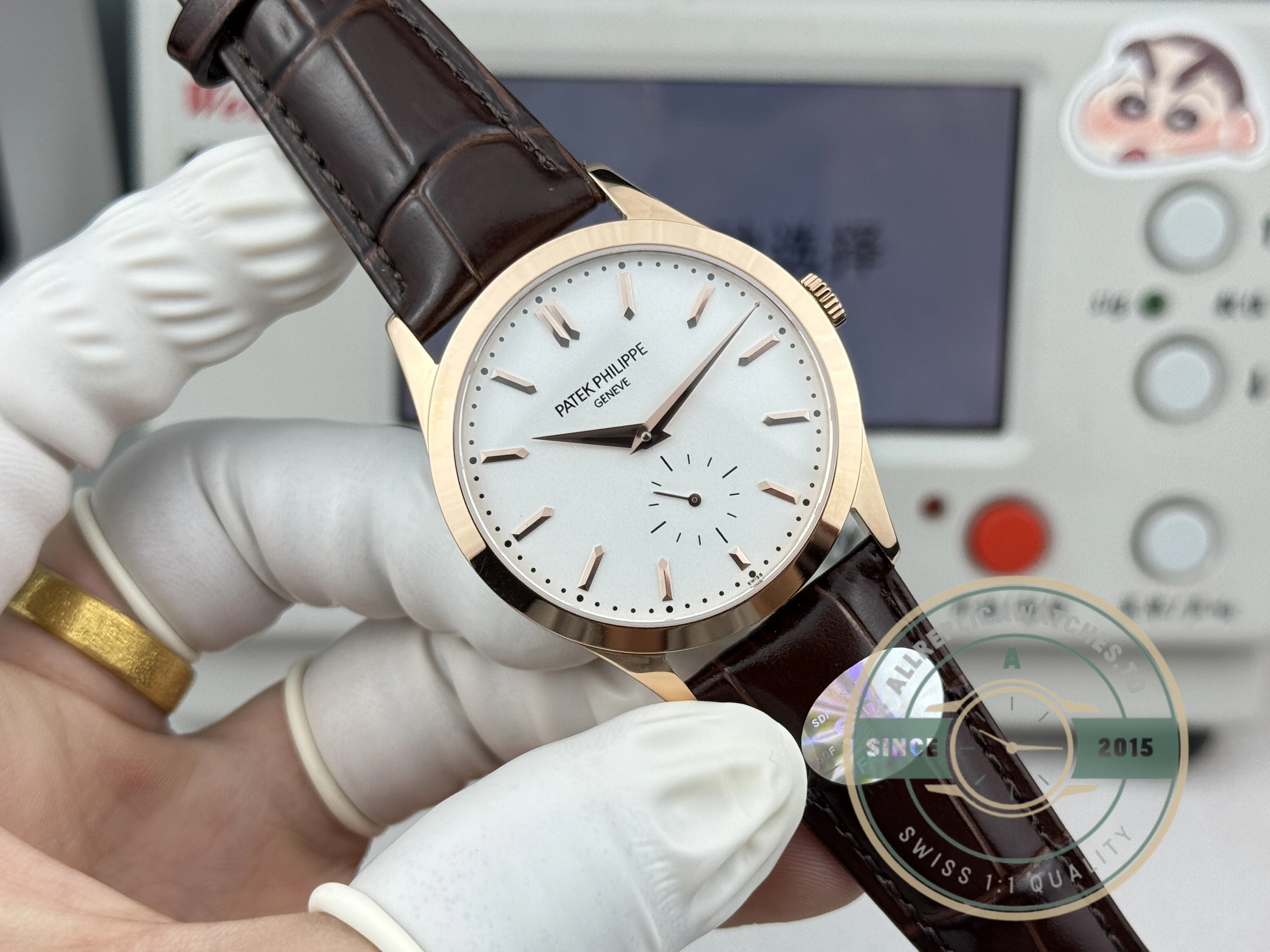 Replica Patek Philippe Calatrava 6196P-003 38mm Rose Gold, White Dial - Affordable Luxury Replica Timepiece