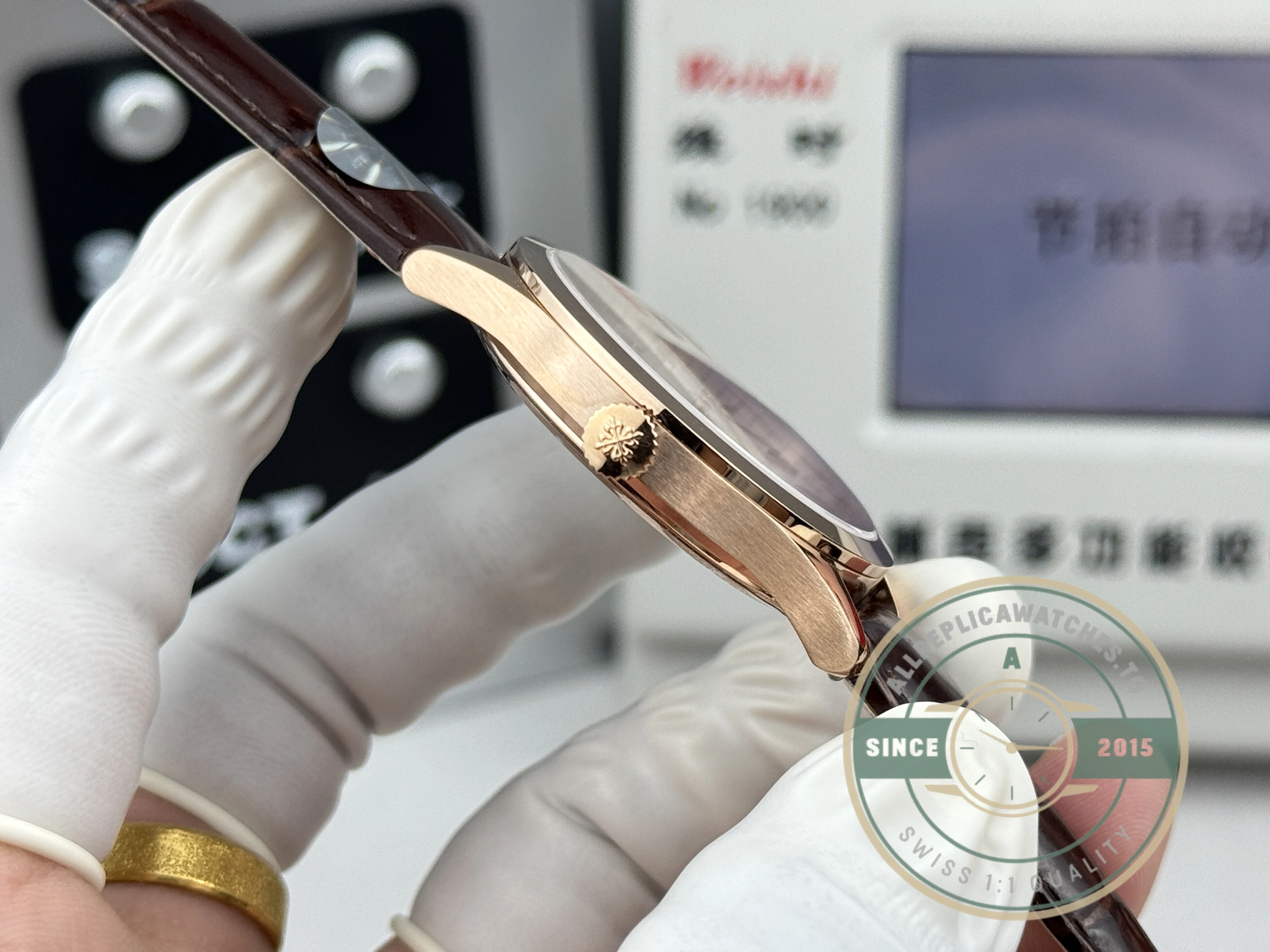Replica Patek Philippe Calatrava 6196P-003 38mm Rose Gold, White Dial - Affordable Super Clone Watch
