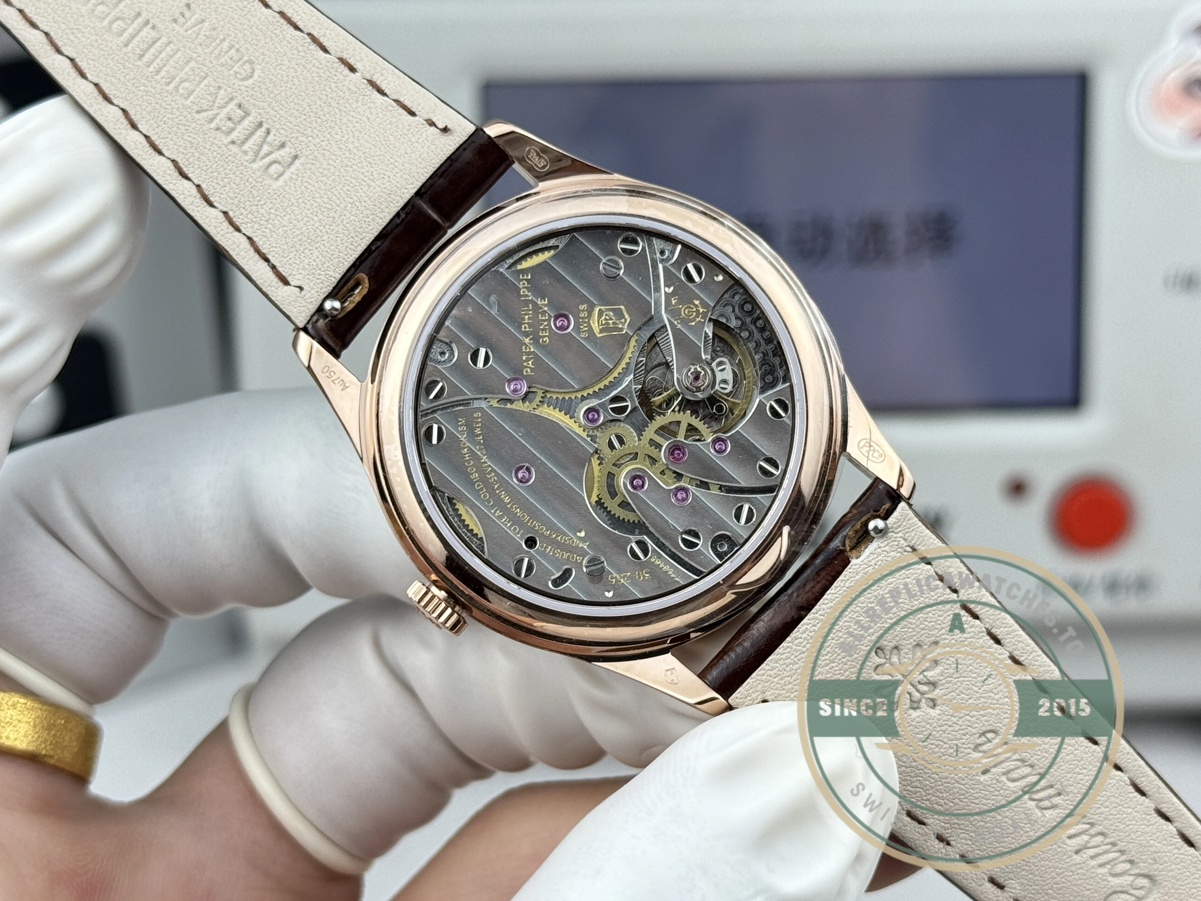 Replica Patek Philippe Calatrava 6196P-003 38mm Rose Gold, White Dial - Best Quality Replica Watch