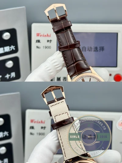 Replica Patek Philippe Calatrava 6196P-003 38mm Rose Gold, White Dial - Affordable Super Clone Watch