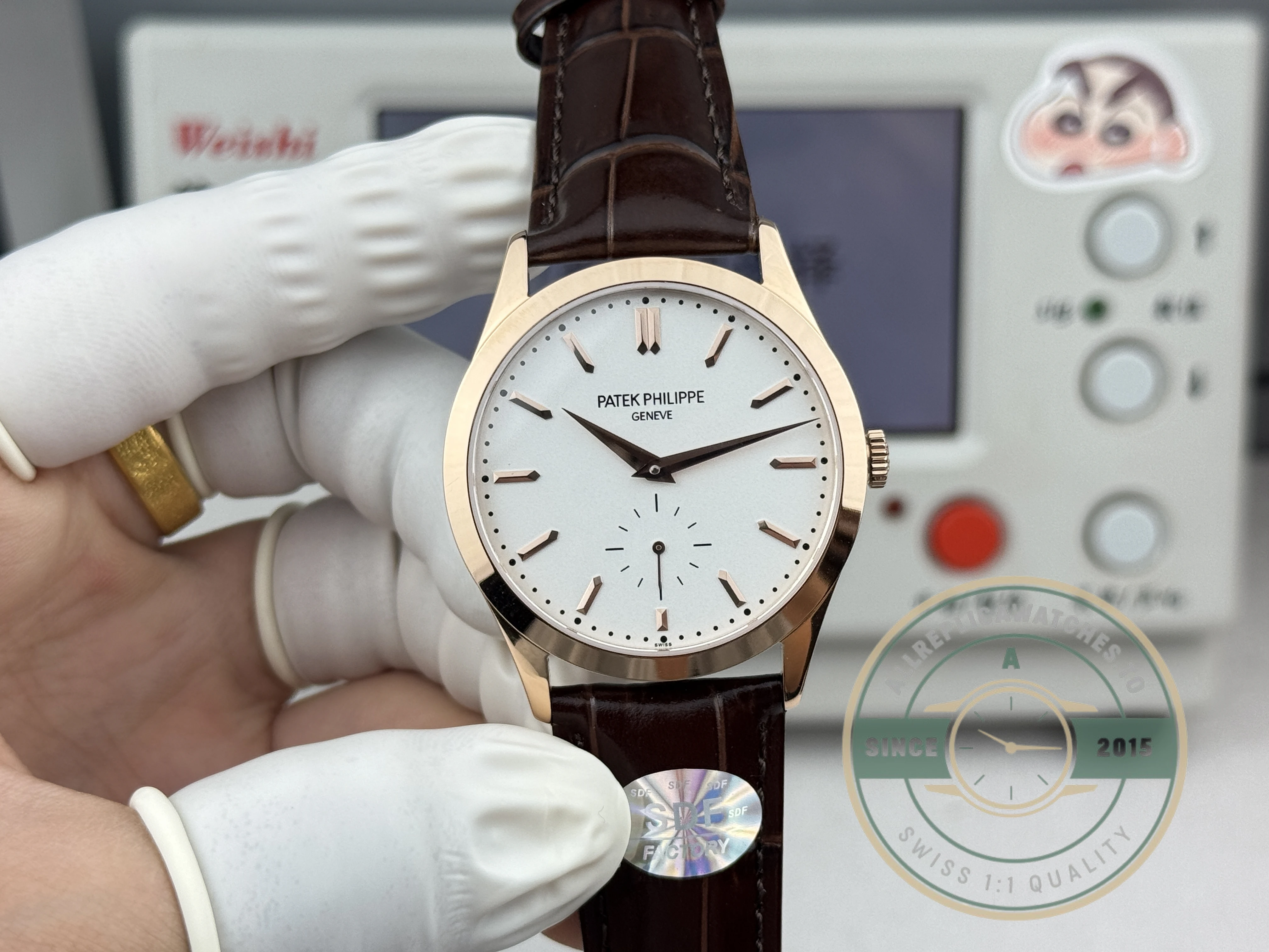 Replica Patek Philippe Calatrava 6196P-003 38mm Rose Gold, White Dial - 1:1 Swiss Replica Watch