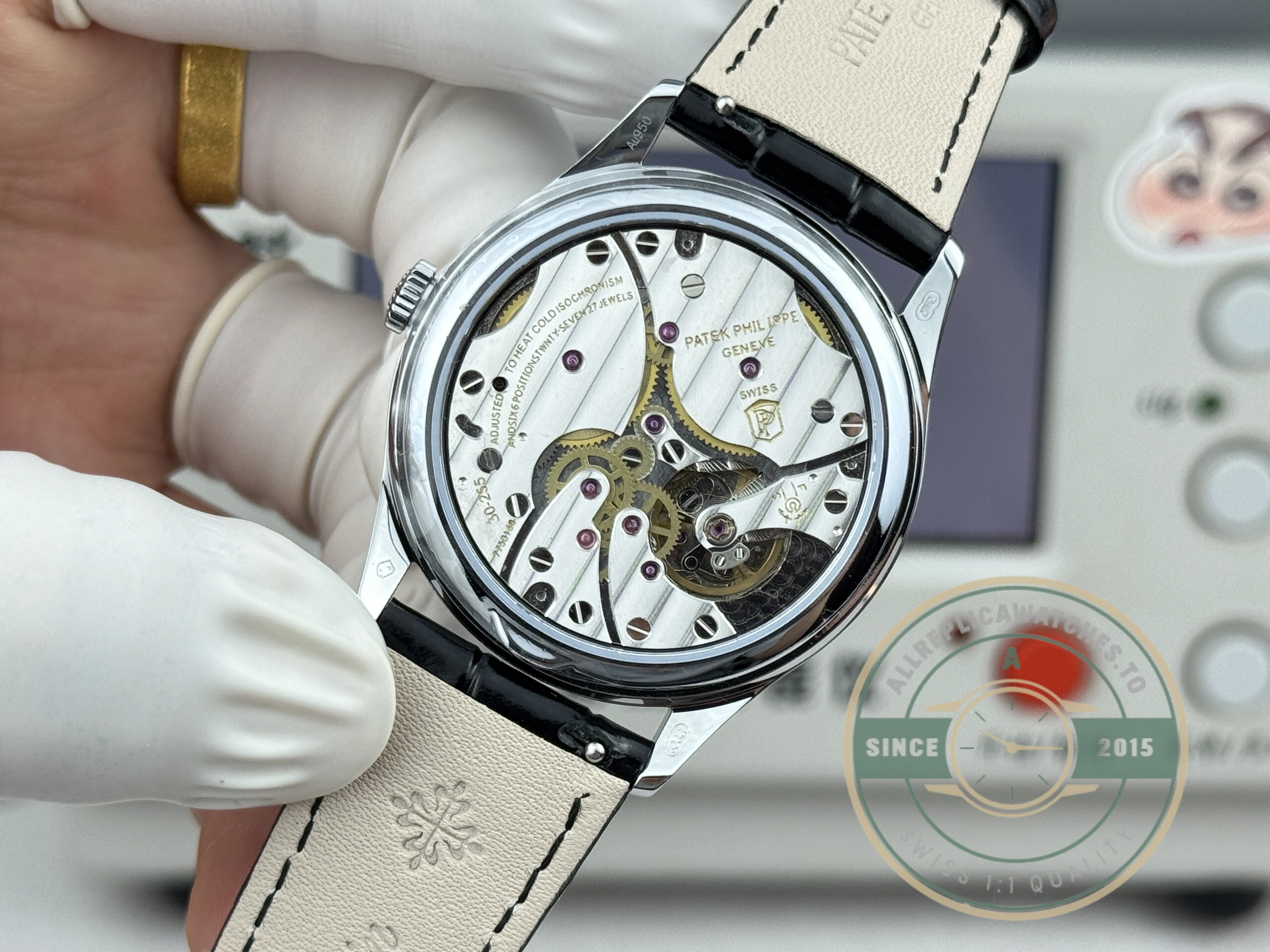 Replica Patek Philippe Calatrava 6196P-003 38mm White Gold, Black Dial - Swiss Movement Replica Watch