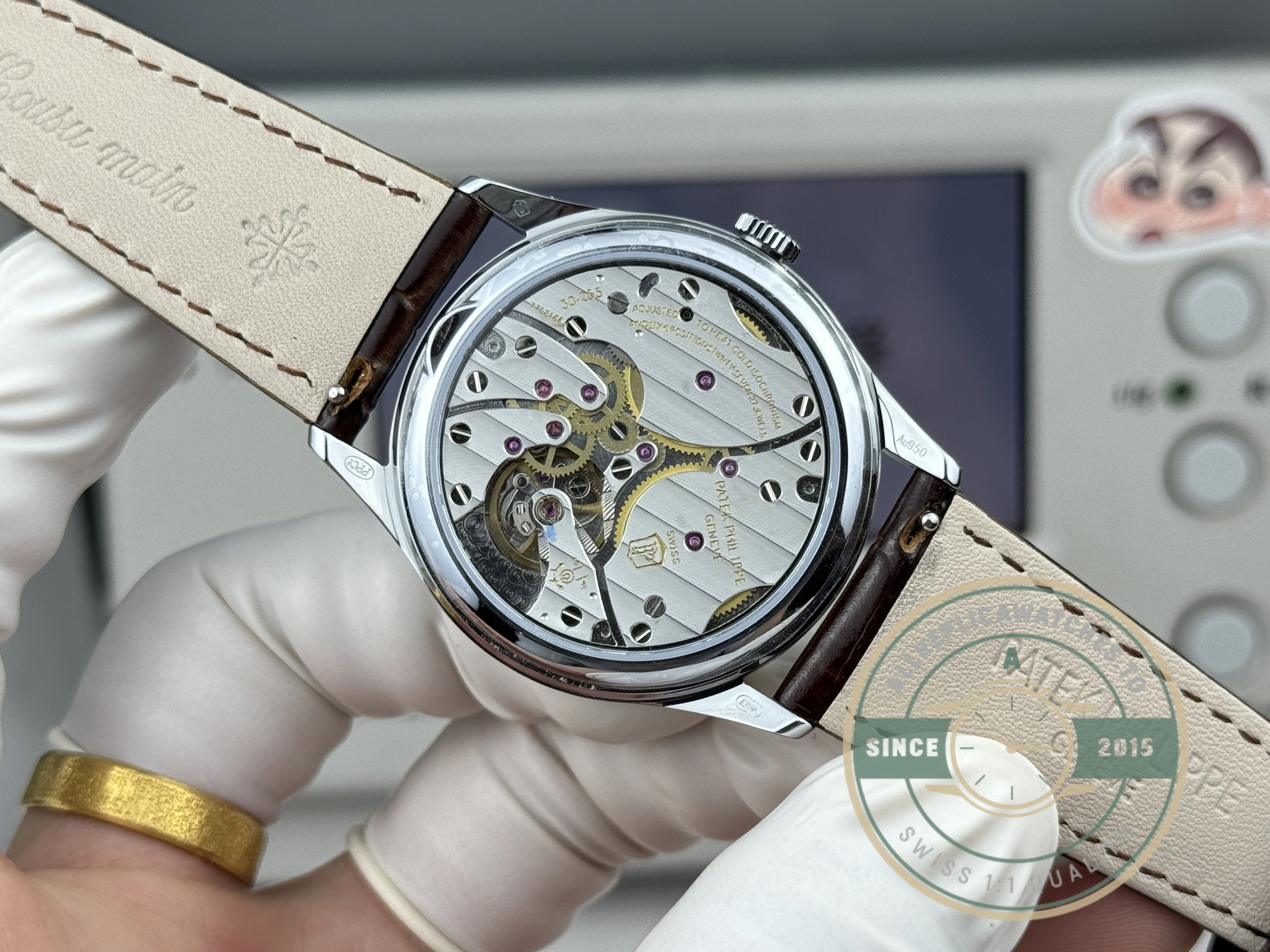 Replica Patek Philippe Calatrava 6196P-003 38mm White Gold, Black Dial - Top-Tier Swiss Replica Watch