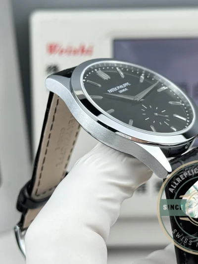 Replica Patek Philippe Calatrava 6196P-003 38mm White Gold, Black Dial - High-Grade Replica Watch