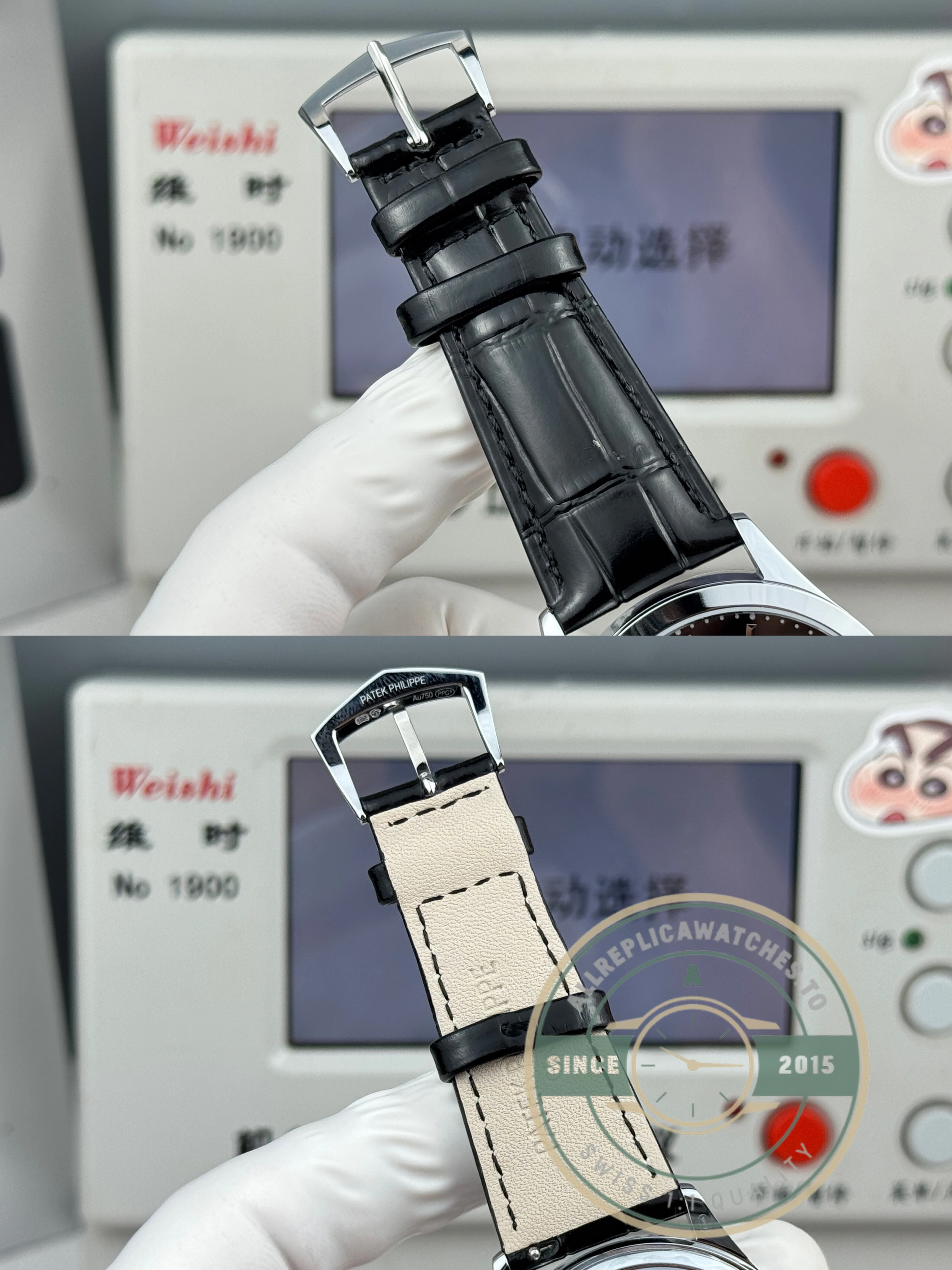 Replica Patek Philippe Calatrava 6196P-003 38mm White Gold, Black Dial - Affordable Luxury Replica Timepiece