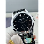 Replica Patek Philippe Calatrava 6196P-003 38mm White Gold, Black Dial - Affordable Super Clone Watch
