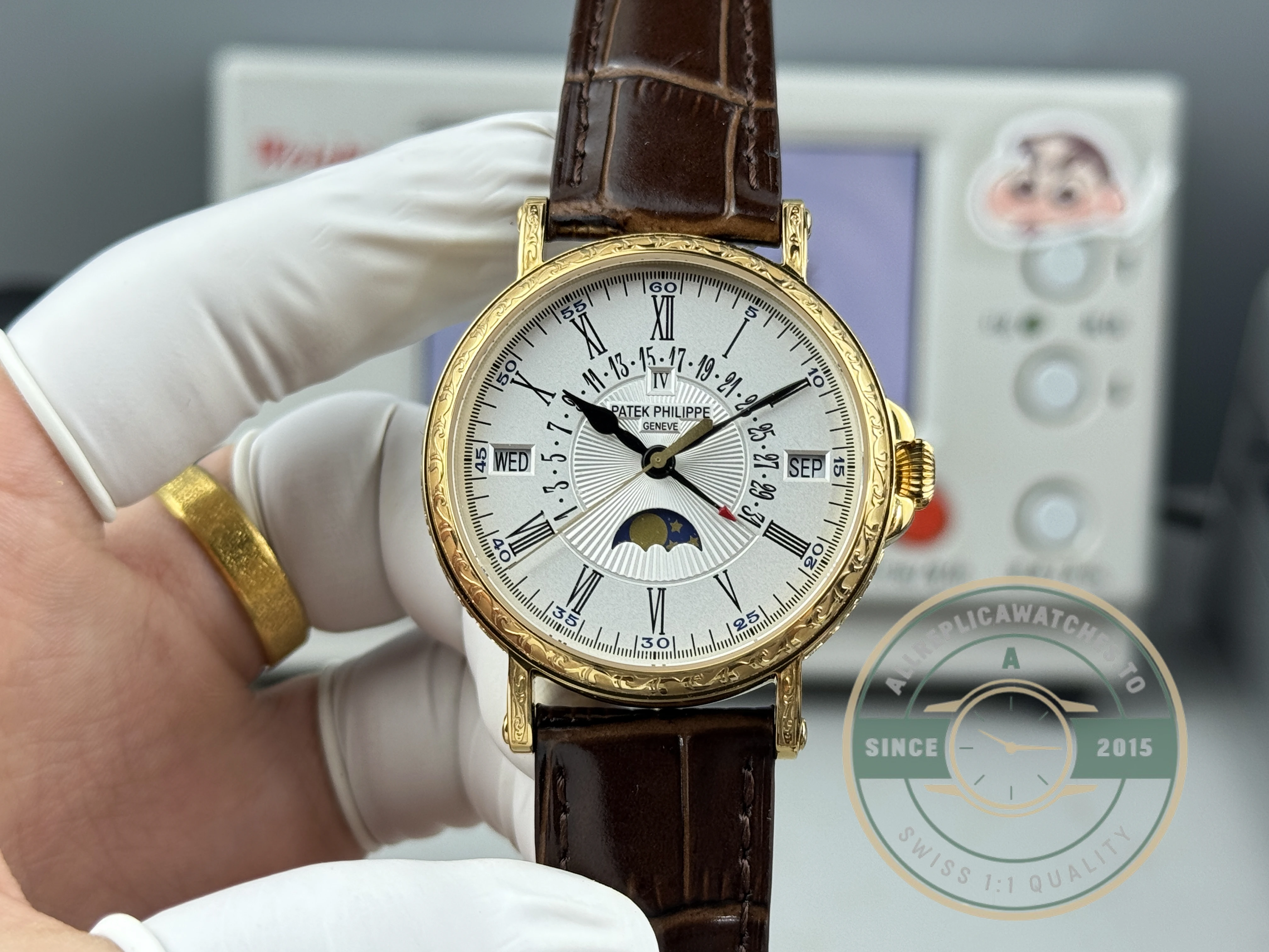 Replica Patek Philippe Grand Complication 5159 Yellow Gold Perpetual Calendar - Factory Super Clone Watch