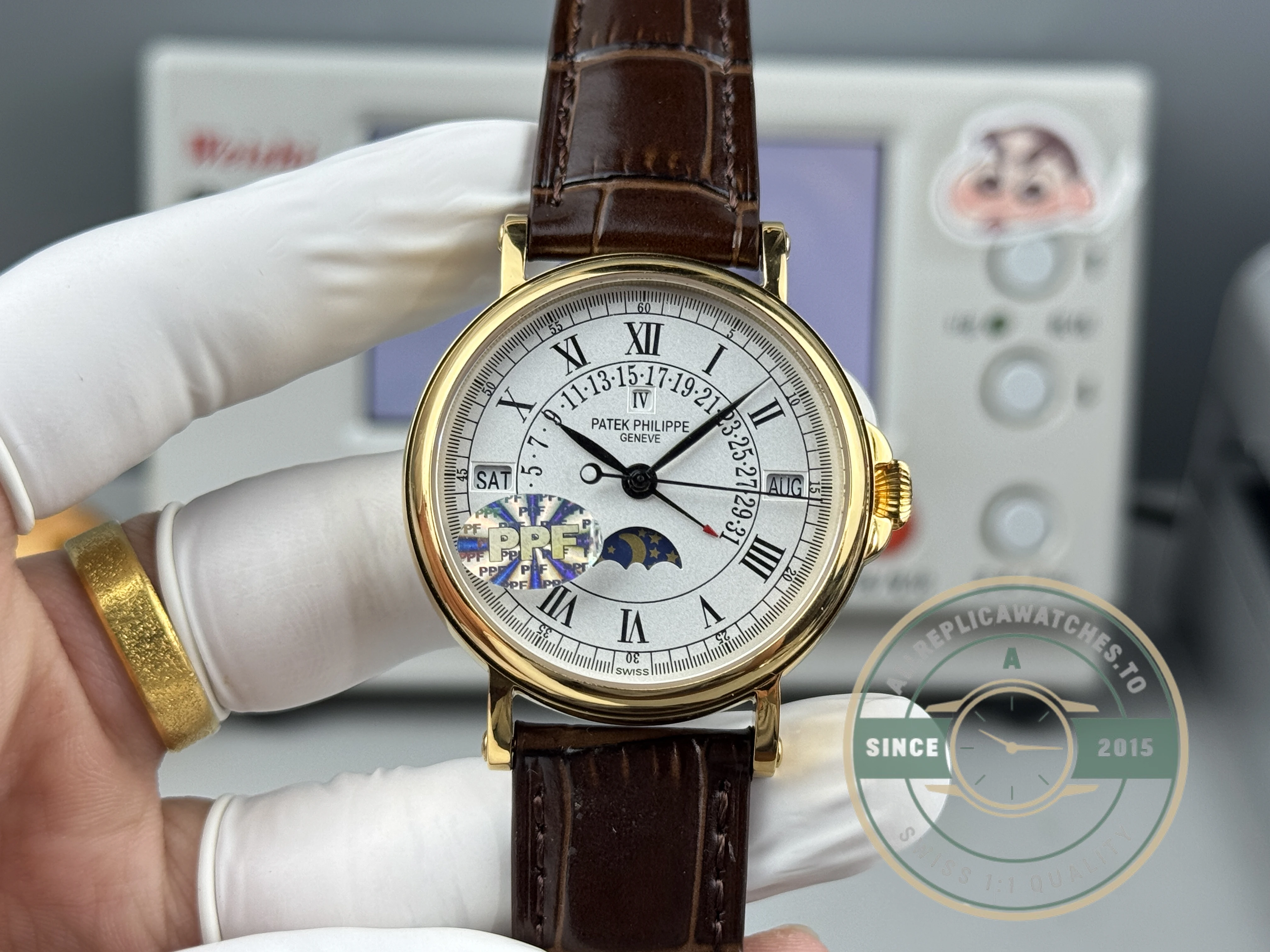 Replica Patek Philippe Grand Complication 5159 Yellow Gold Perpetual Calendar - Luxury Replica Watch