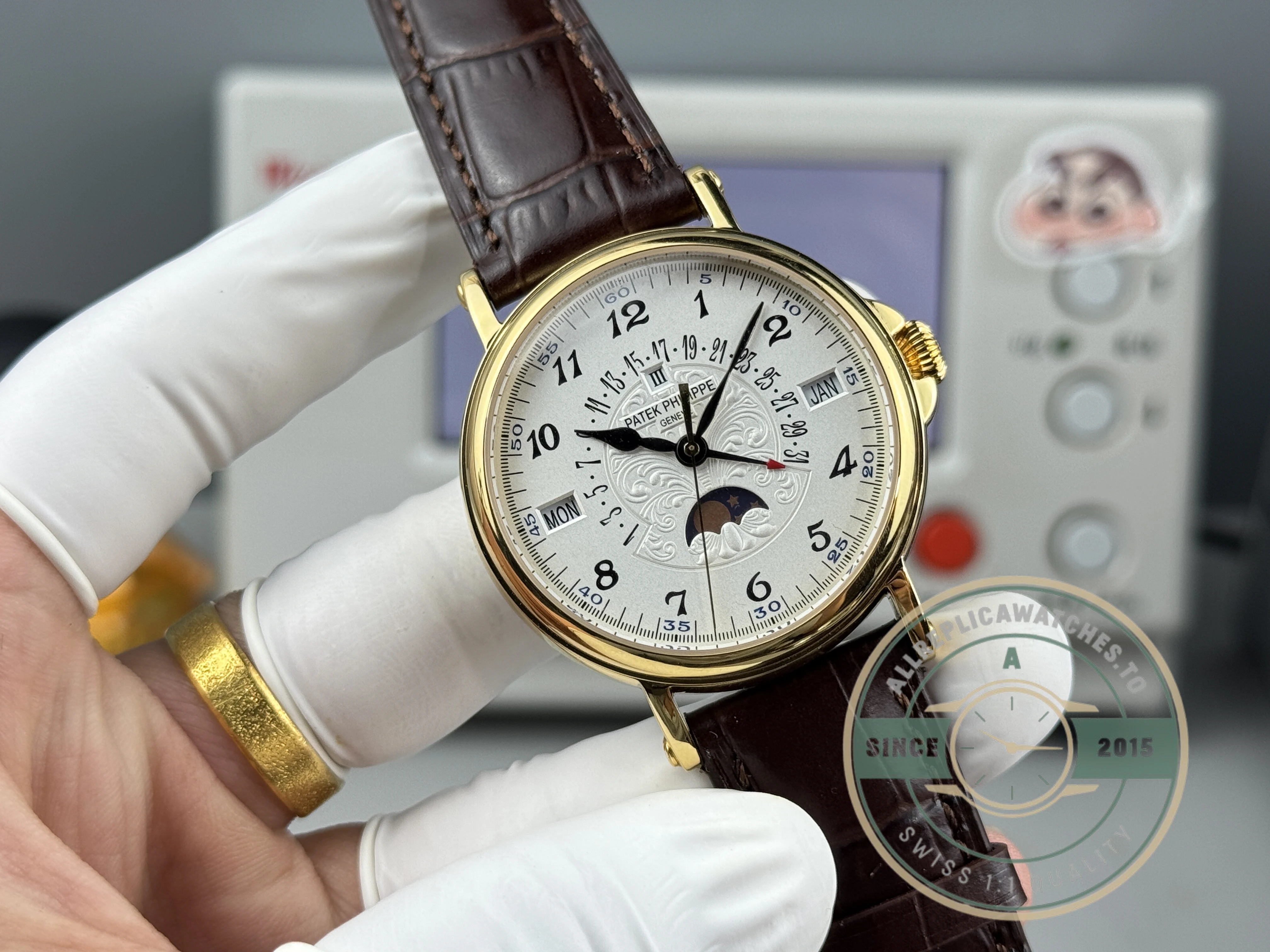 Replica Patek Philippe Grand Complication 5159 Yellow Gold Perpetual Calendar - Top-Tier Swiss Replica Watch