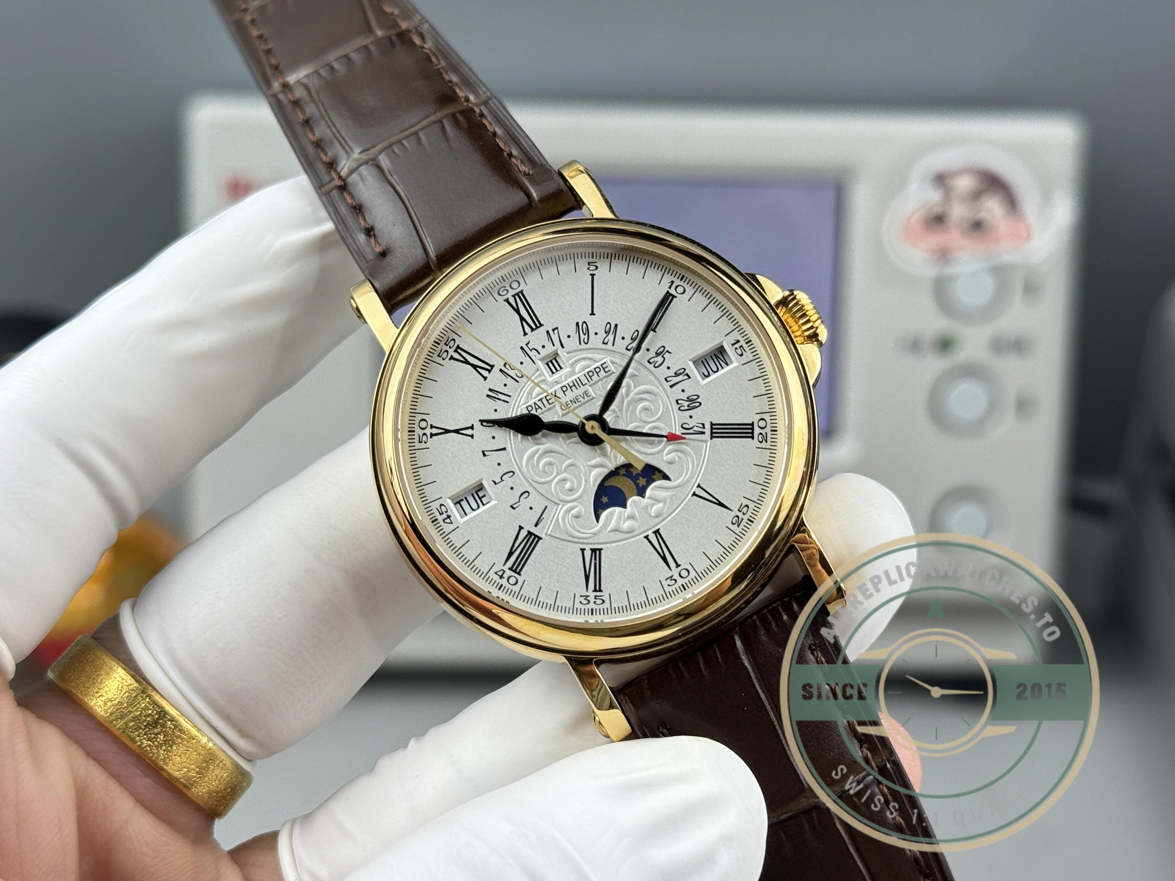 Replica Patek Philippe Grand Complication 5159 Yellow Gold Perpetual Calendar - Factory Super Clone Watch