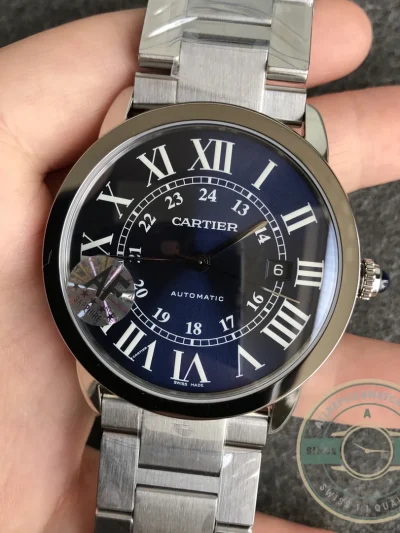 Replica Ronde Solo Croisière De Cartier Blue Dial WSRN0023 - Budget Luxury Replica Watch