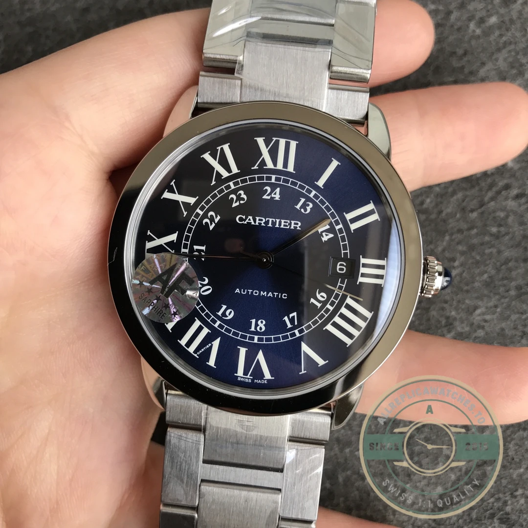 Replica Ronde Solo Croisière De Cartier Blue Dial WSRN0023 - Budget Luxury Replica Watch
