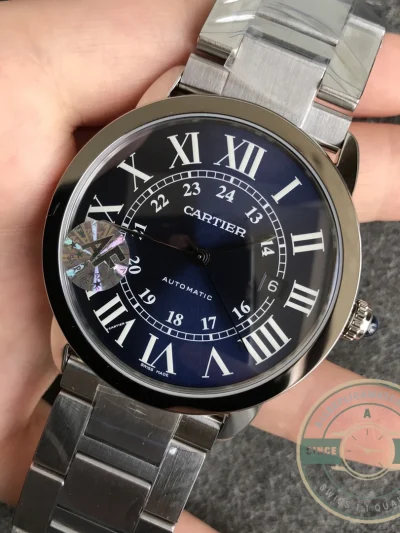 Replica Ronde Solo Croisière De Cartier Blue Dial WSRN0023 - Premium Super Clone Watch