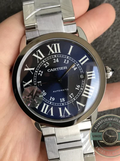 Replica Ronde Solo Croisière De Cartier Blue Dial WSRN0023 - Premium Super Clone Watch