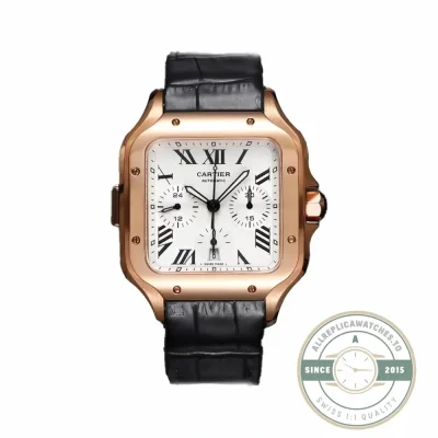 Replica Santos de Cartier 43.3mm Rose Gold WGSA0017 - Affordable Super Clone Watch