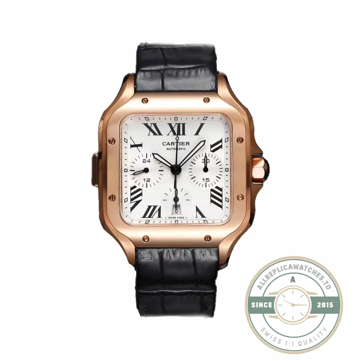 Replica Santos de Cartier 43.3mm Rose Gold WGSA0017 - Affordable Super Clone Watch