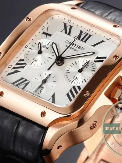 Replica Santos de Cartier 43.3mm Rose Gold WGSA0017 - Premium Super Clone Watch