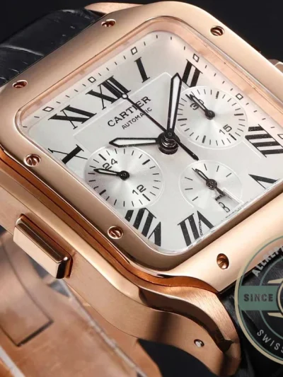 Replica Santos de Cartier 43.3mm Rose Gold WGSA0017 - High-Grade Replica Watch