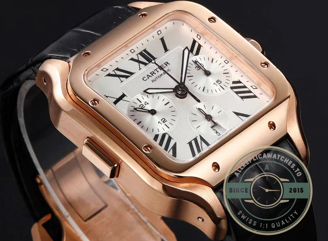 Replica Santos de Cartier 43.3mm Rose Gold WGSA0017 - High-Grade Replica Watch