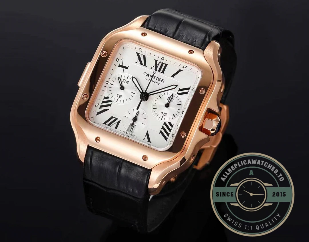 Replica Santos de Cartier 43.3mm Rose Gold WGSA0017 - Affordable Luxury Replica Timepiece