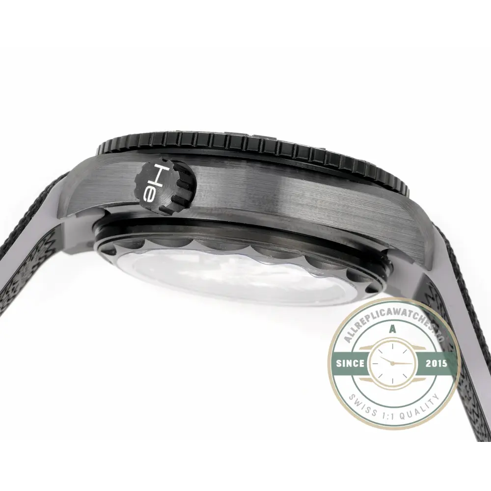 Clone Omega Planet Ocean matte black ceramic bezel matching the case for one uniform texture