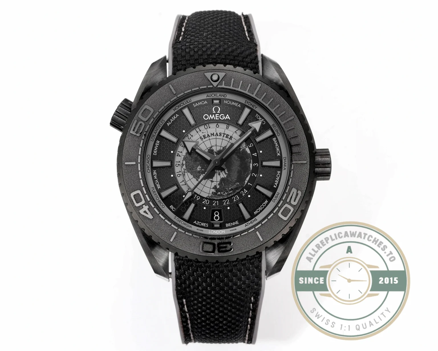 Replica Seamaster PLANET OCEAN 600M 45.5mm Black Ceramic 215.92.46.22.01.007 - Premium Super Clone Watch