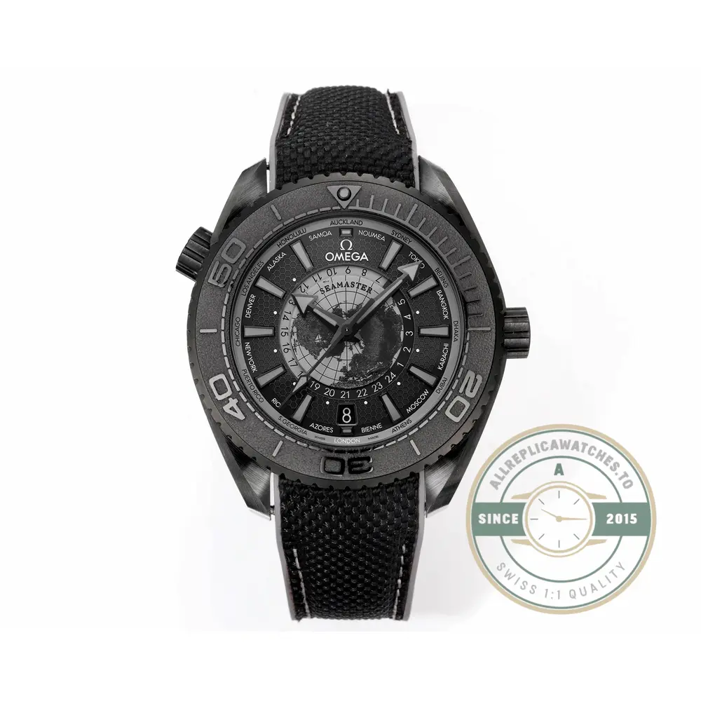 Clone Omega Planet Ocean black ceramic surface, harder than steel and resistant to daily scratches