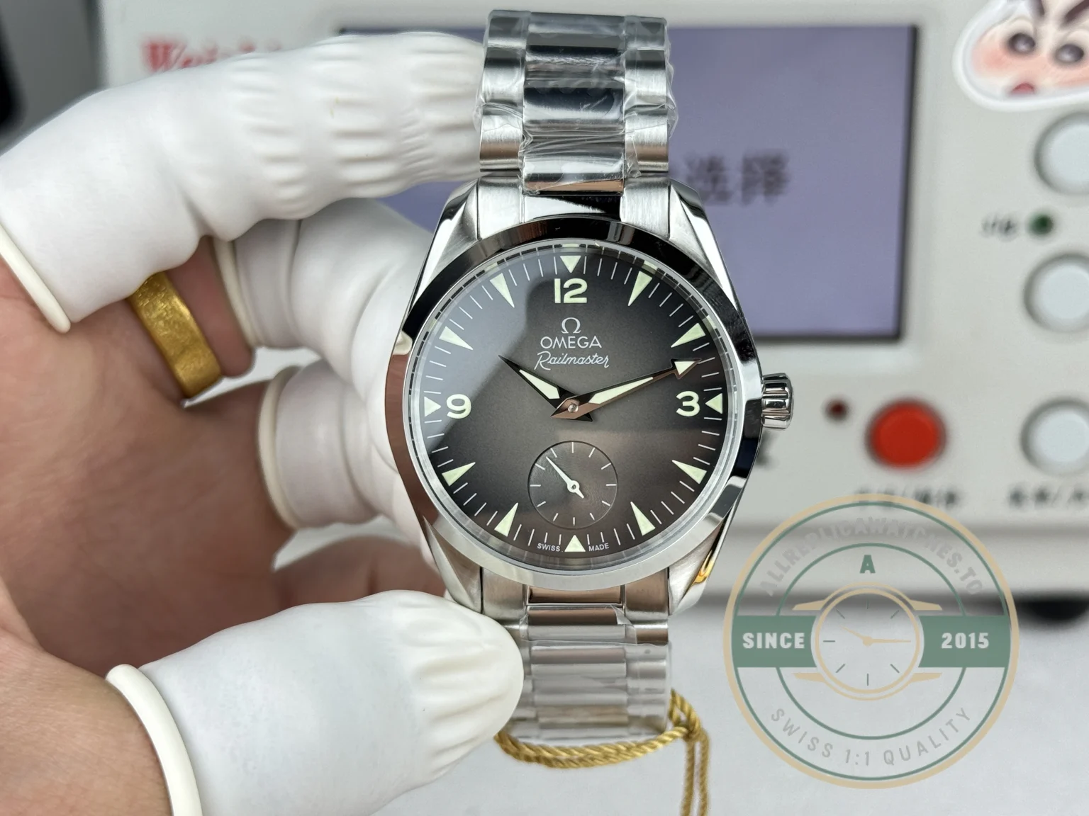 Replica Seamaster Railmaster 38mm 235.12.38.20.13.001 Grey Dial - High-Grade Replica Watch