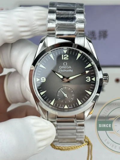 Replica Seamaster Railmaster 38mm 235.12.38.20.13.001 Grey Dial - High-Grade Replica Watch