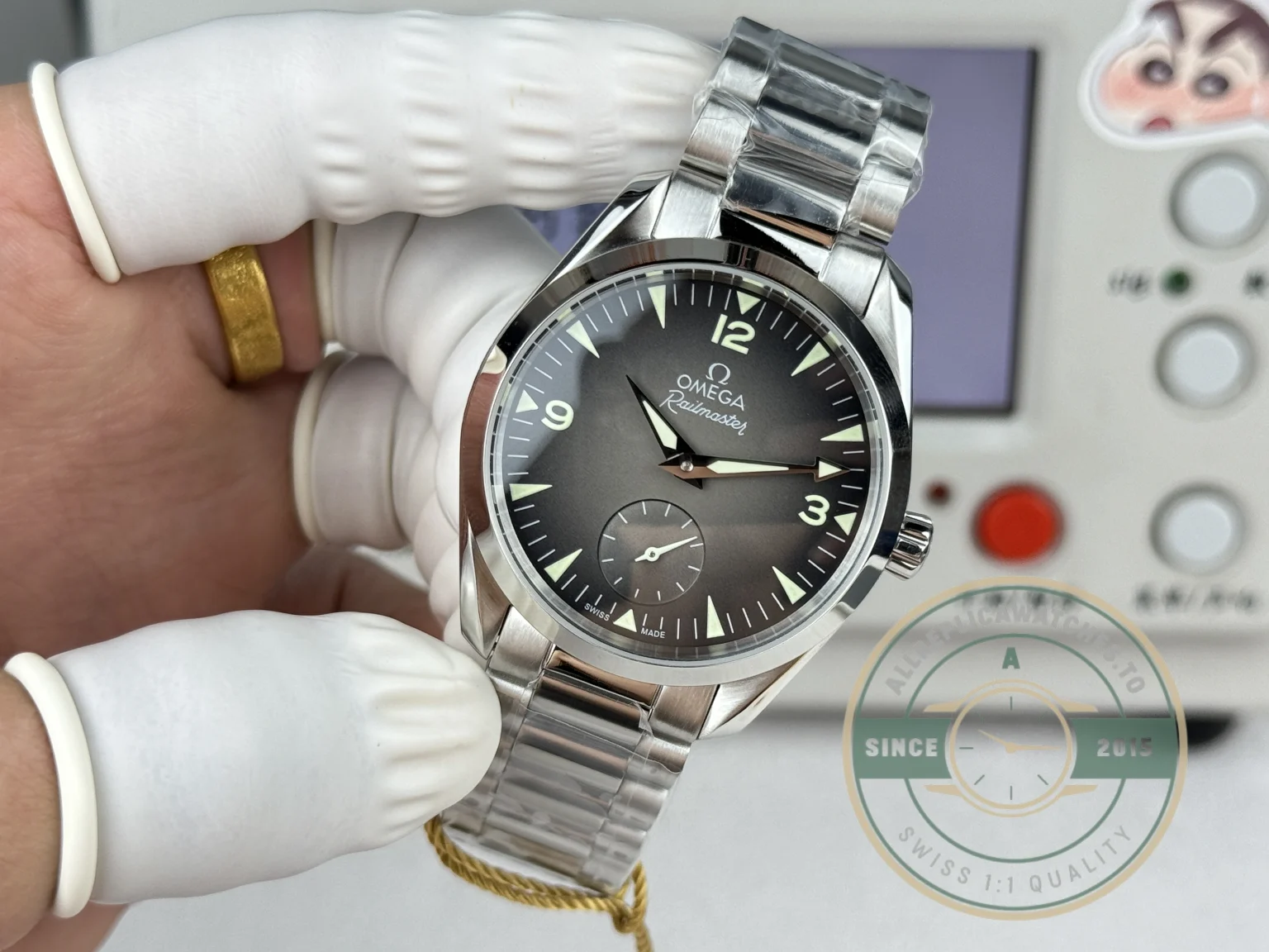 Replica Seamaster Railmaster 38mm 235.12.38.20.13.001 Grey Dial - Swiss Movement Replica Watch