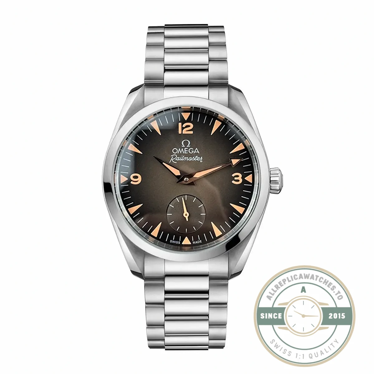 Replica Seamaster Railmaster 38mm 235.16.38.20.13.004 Brown Dial - Swiss Movement Replica Watch