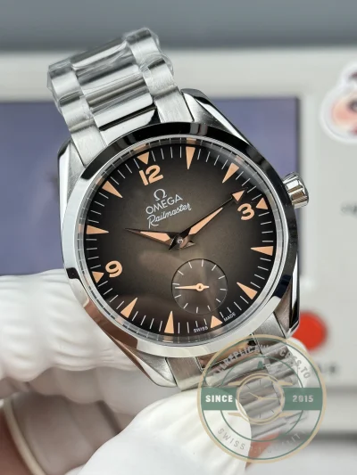 Replica Seamaster Railmaster 38mm 235.16.38.20.13.004 Brown Dial - Top-Tier Swiss Replica Watch