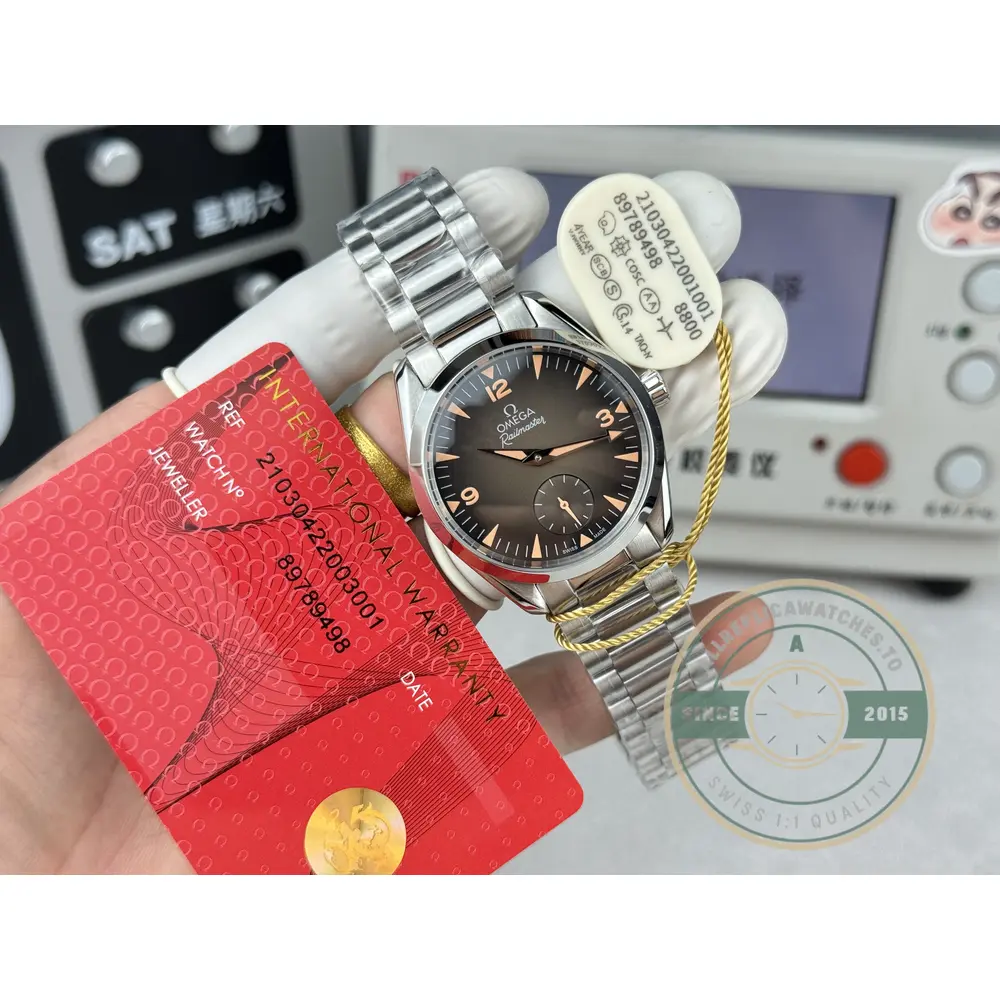 Clone Omega Railmaster steel bracelet alternating polished and brushed links along its length