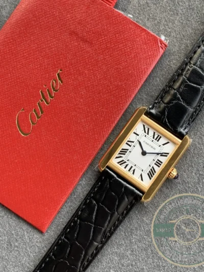 Replica Tank Cartier Solo Yellow Gold W1018855 - Affordable Luxury Replica Timepiece