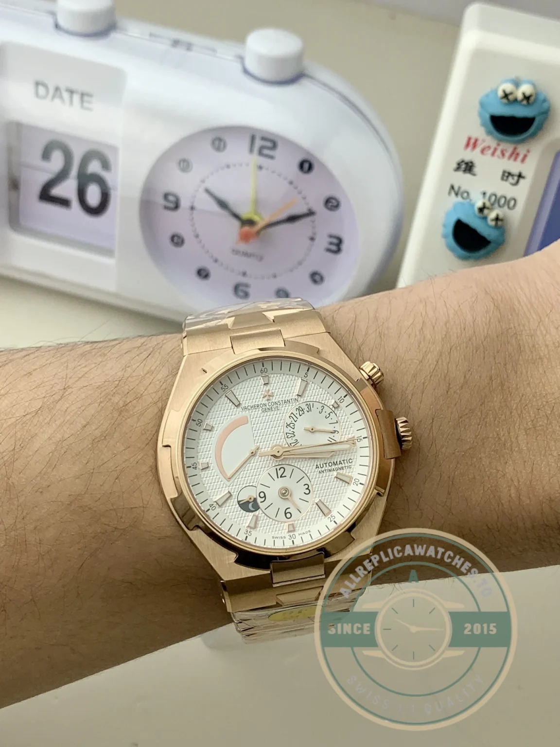 Replica Vacheron Constantin Overseas Dual Time 42mm 47450B01R-9404 White Dial - Top-Tier Swiss Replica Watch