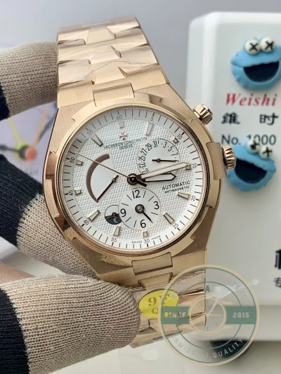 Replica Vacheron Constantin Overseas Dual Time 42mm 47450B01R-9404 White Dial - Factory Super Clone Watch