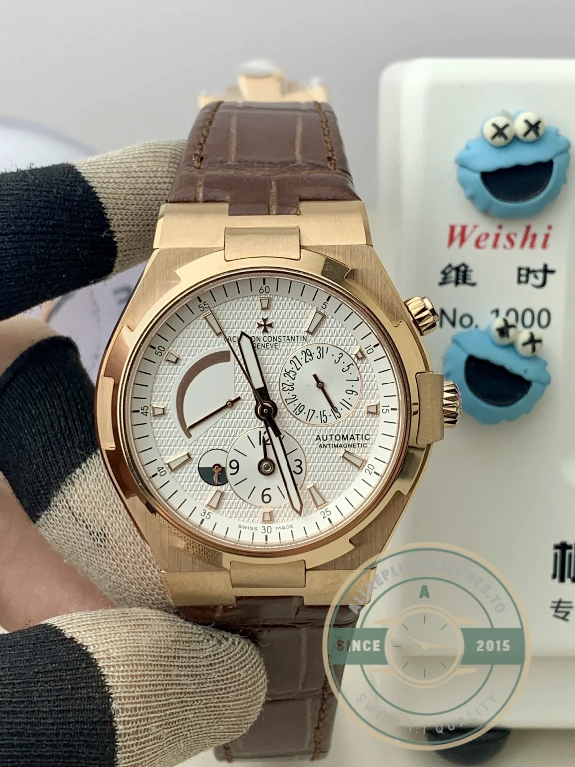 Replica Vacheron Constantin Overseas Dual Time 42mm 47450B01R-9404 White Dial - Top-Tier Swiss Replica Watch