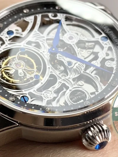 Super Clone Patek Philippe 5104P White Gold Skeleton Tourbillon - Luxury Replica Watch