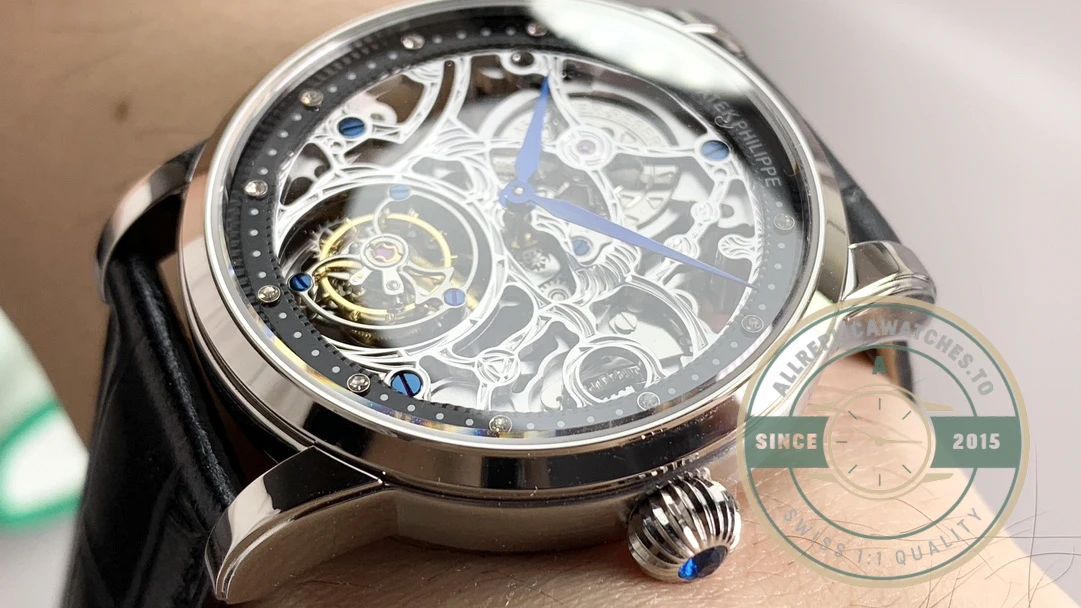 Super Clone Patek Philippe 5104P White Gold Skeleton Tourbillon - Luxury Replica Watch