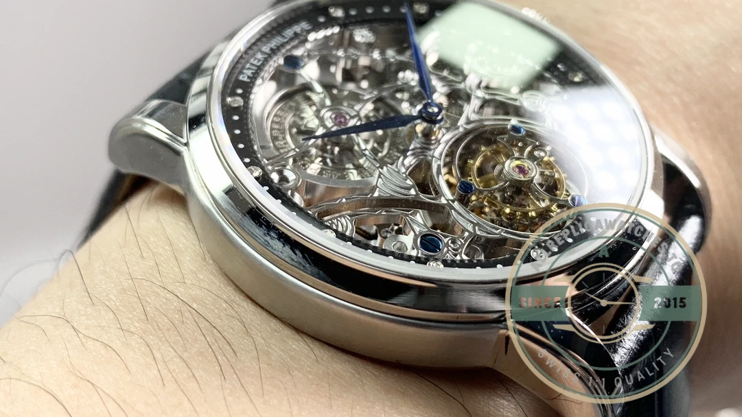 Super Clone Patek Philippe 5104P White Gold Skeleton Tourbillon - Affordable Super Clone Watch