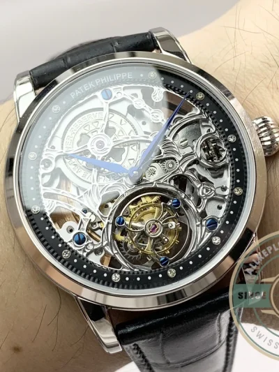 Super Clone Patek Philippe 5104P White Gold Skeleton Tourbillon - Factory Super Clone Watch