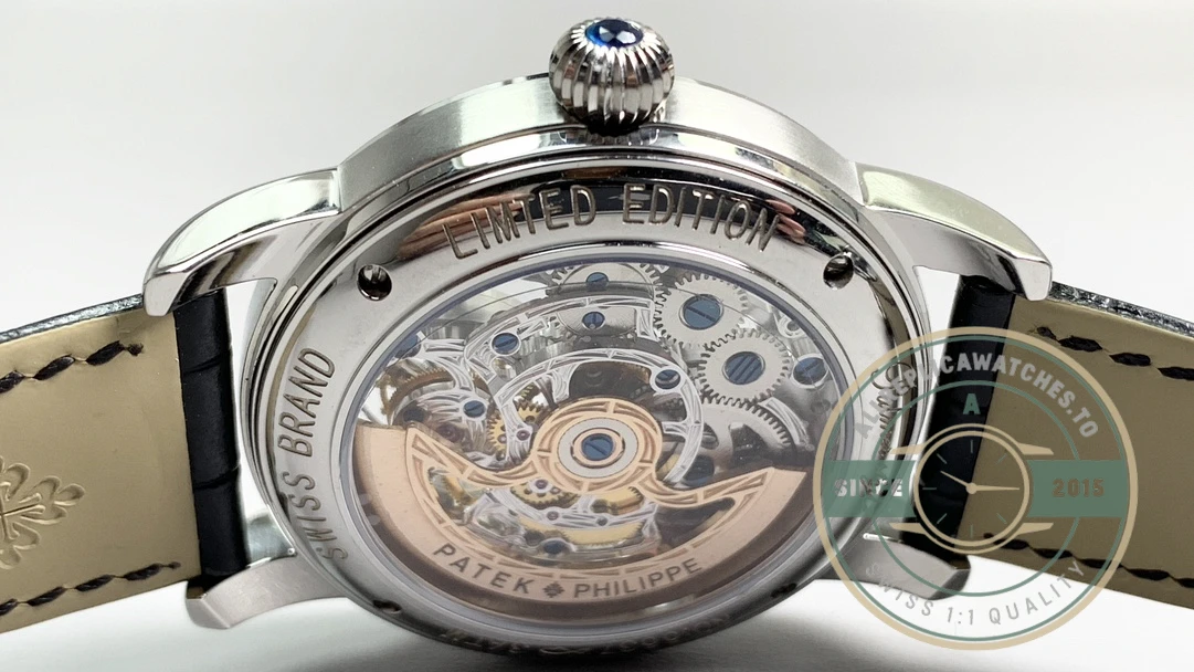 Super Clone Patek Philippe 5104P White Gold Skeleton Tourbillon - 1:1 Swiss Replica Watch