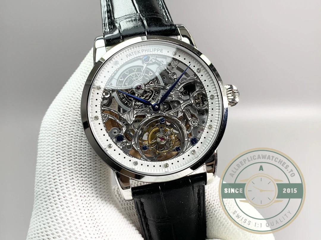 Super Clone Patek Philippe 5104P White Gold Skeleton Tourbillon - Luxury Replica Watch