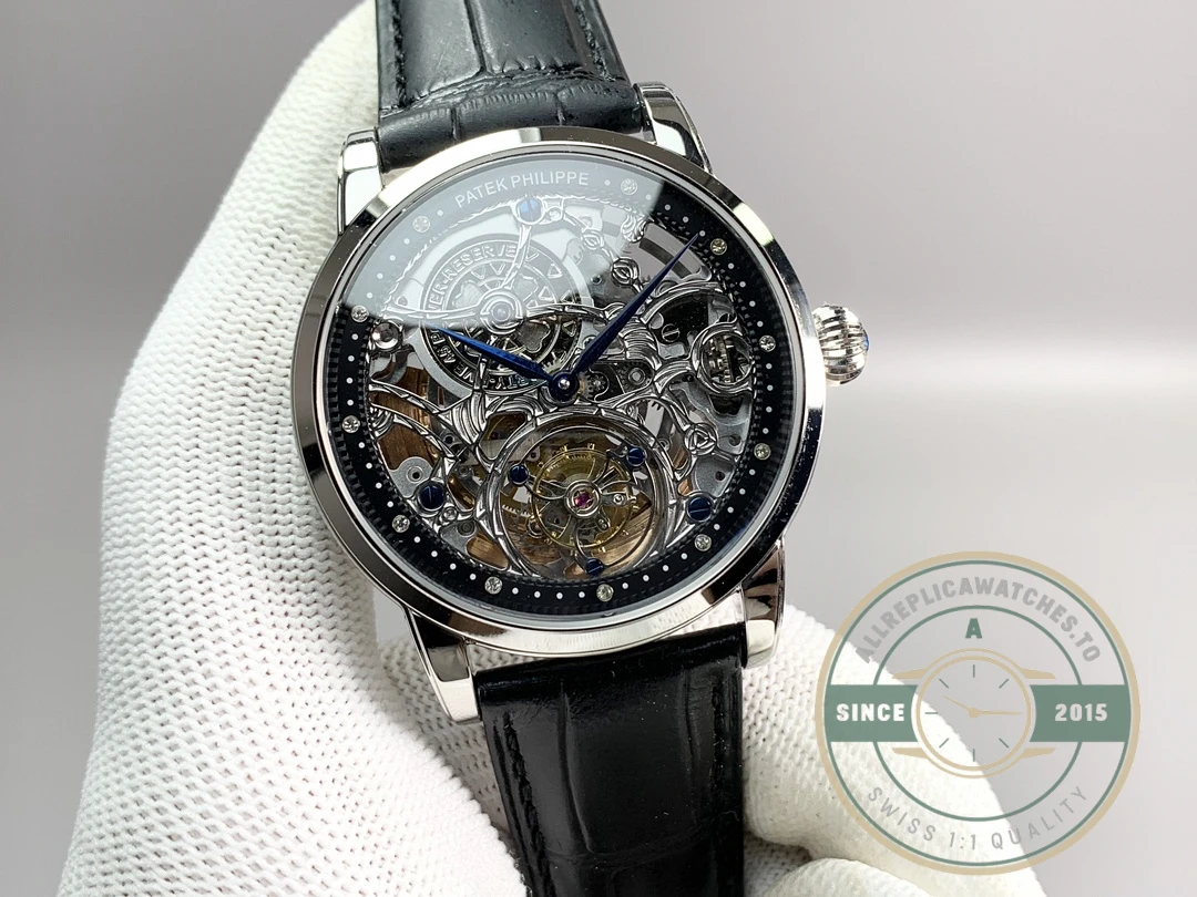 Super Clone Patek Philippe 5104P White Gold Skeleton Tourbillon - Swiss Movement Replica Watch