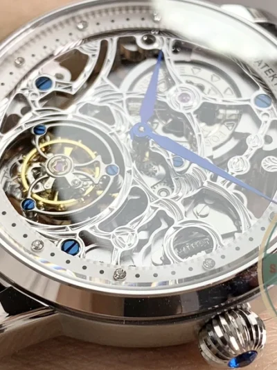 Super Clone Patek Philippe 5104P White Gold Skeleton Tourbillon - 1:1 Swiss Replica Watch