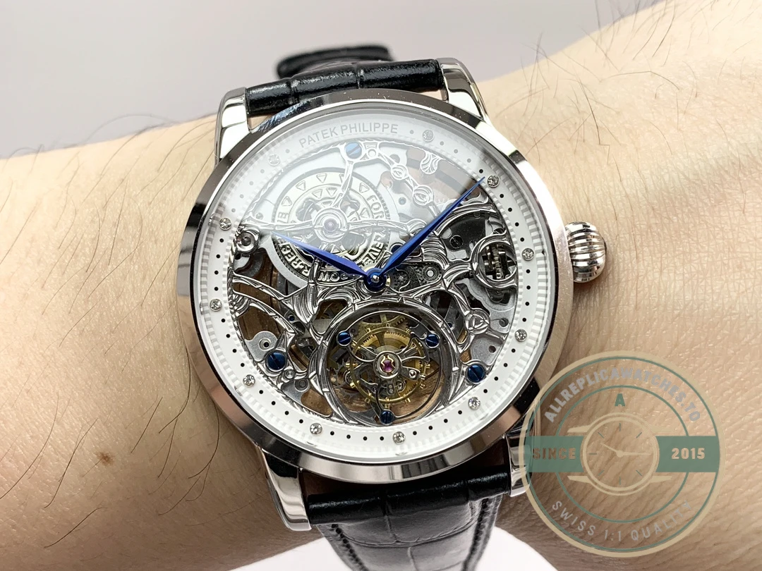 Super Clone Patek Philippe 5104P White Gold Skeleton Tourbillon - Premium Super Clone Watch