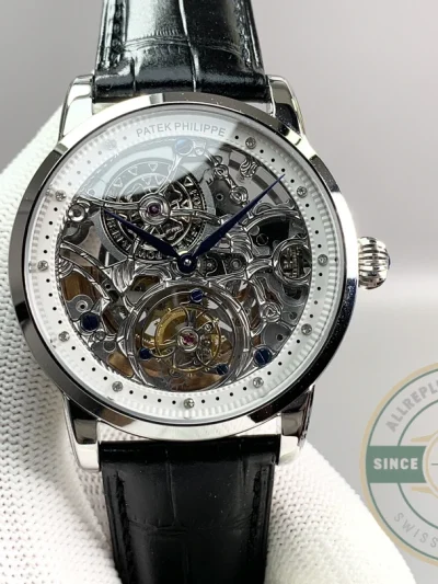 Super Clone Patek Philippe 5104P White Gold Skeleton Tourbillon - Factory Super Clone Watch