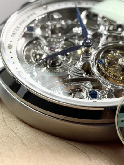 Super Clone Patek Philippe 5104P White Gold Skeleton Tourbillon - Factory Super Clone Watch