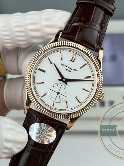 Superclone Calatrava Patek 6119R-001 Rose Gold 39mm Dial - Affordable Super Clone Watch