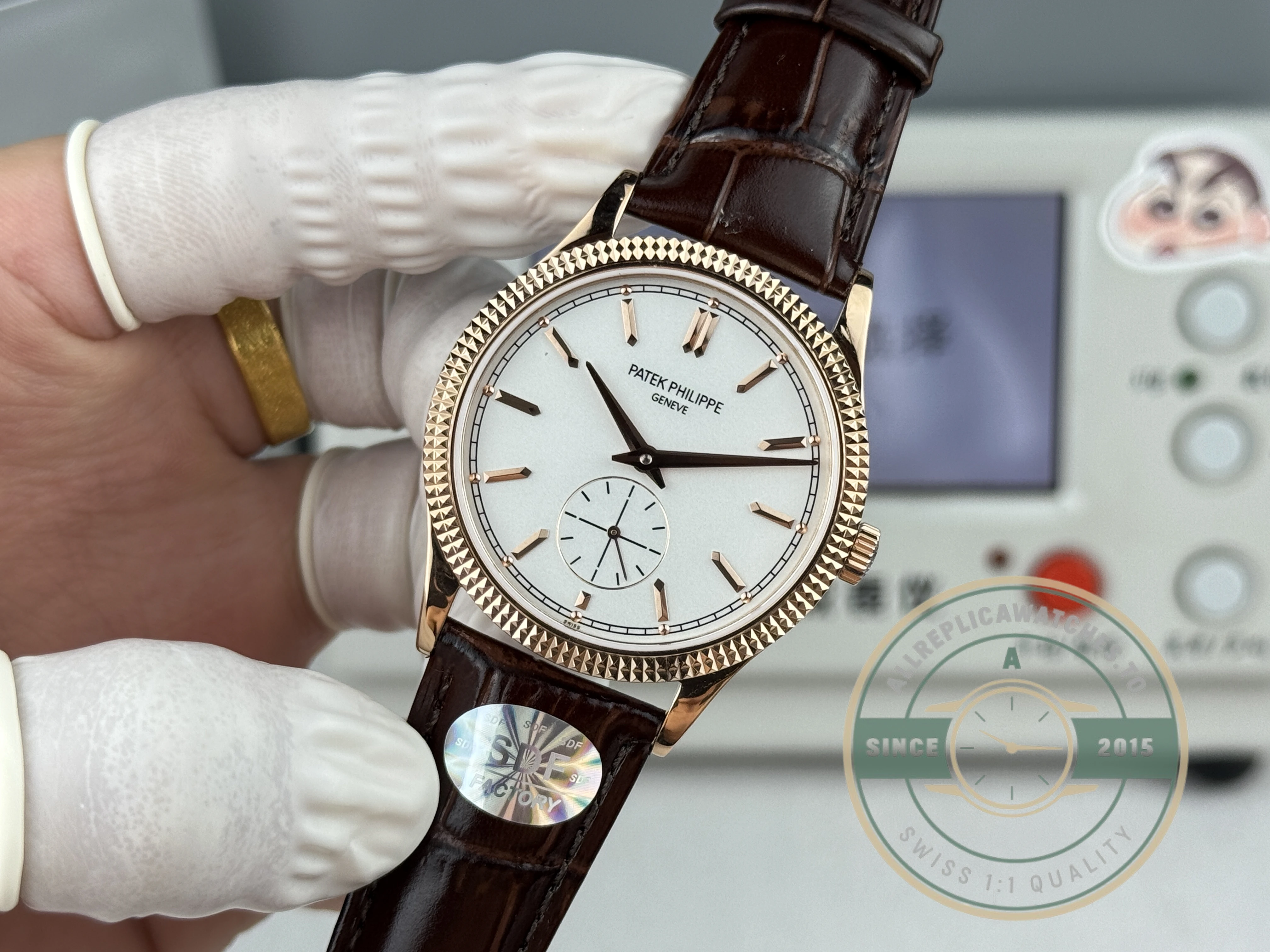 Superclone Calatrava Patek 6119R-001 Rose Gold 39mm Dial - Affordable Super Clone Watch